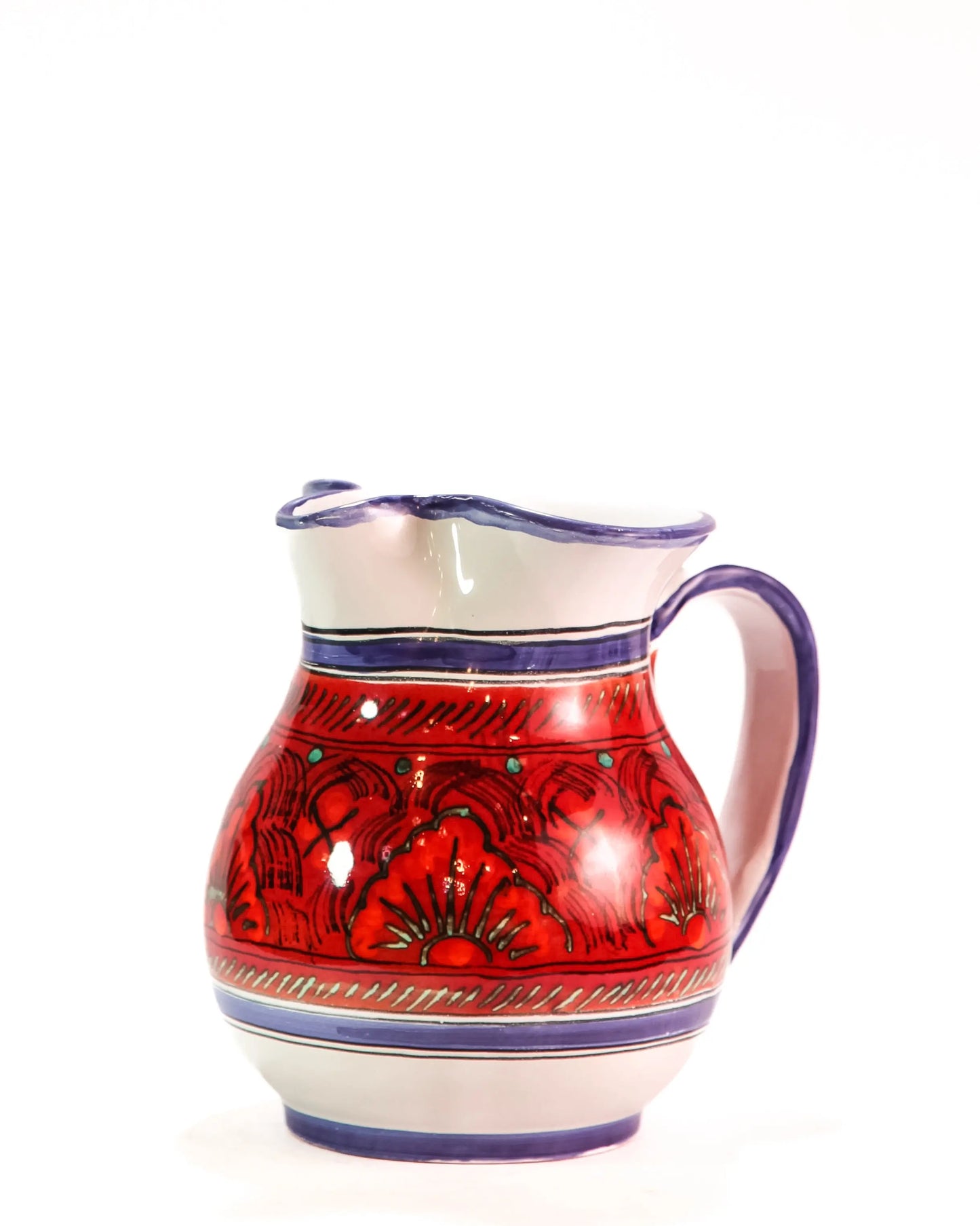 Brocca bianca con decorazioni Ceramiche Arché