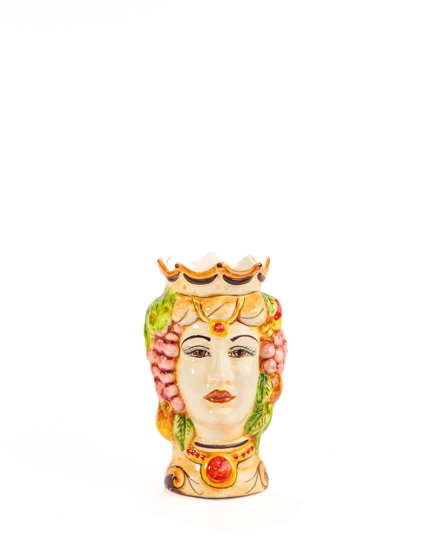 Testa di moro bianca con colori tipici (femmina) Ceramiche Arché