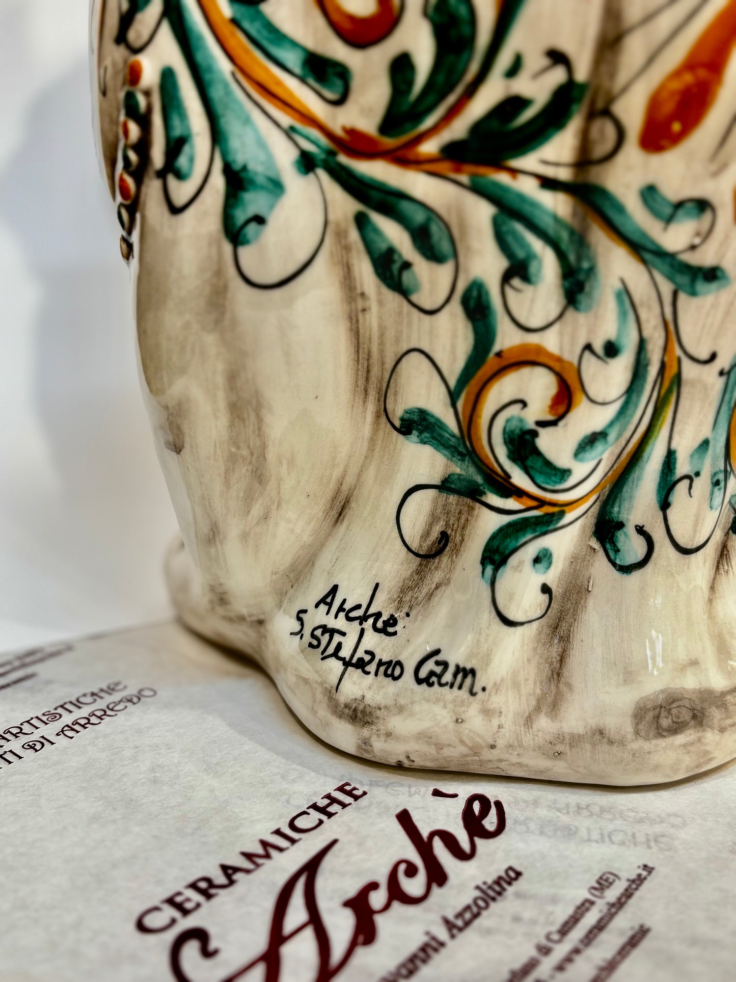 Testa di Moro maschio in ceramica siciliana - 38x18 cm - modello 2