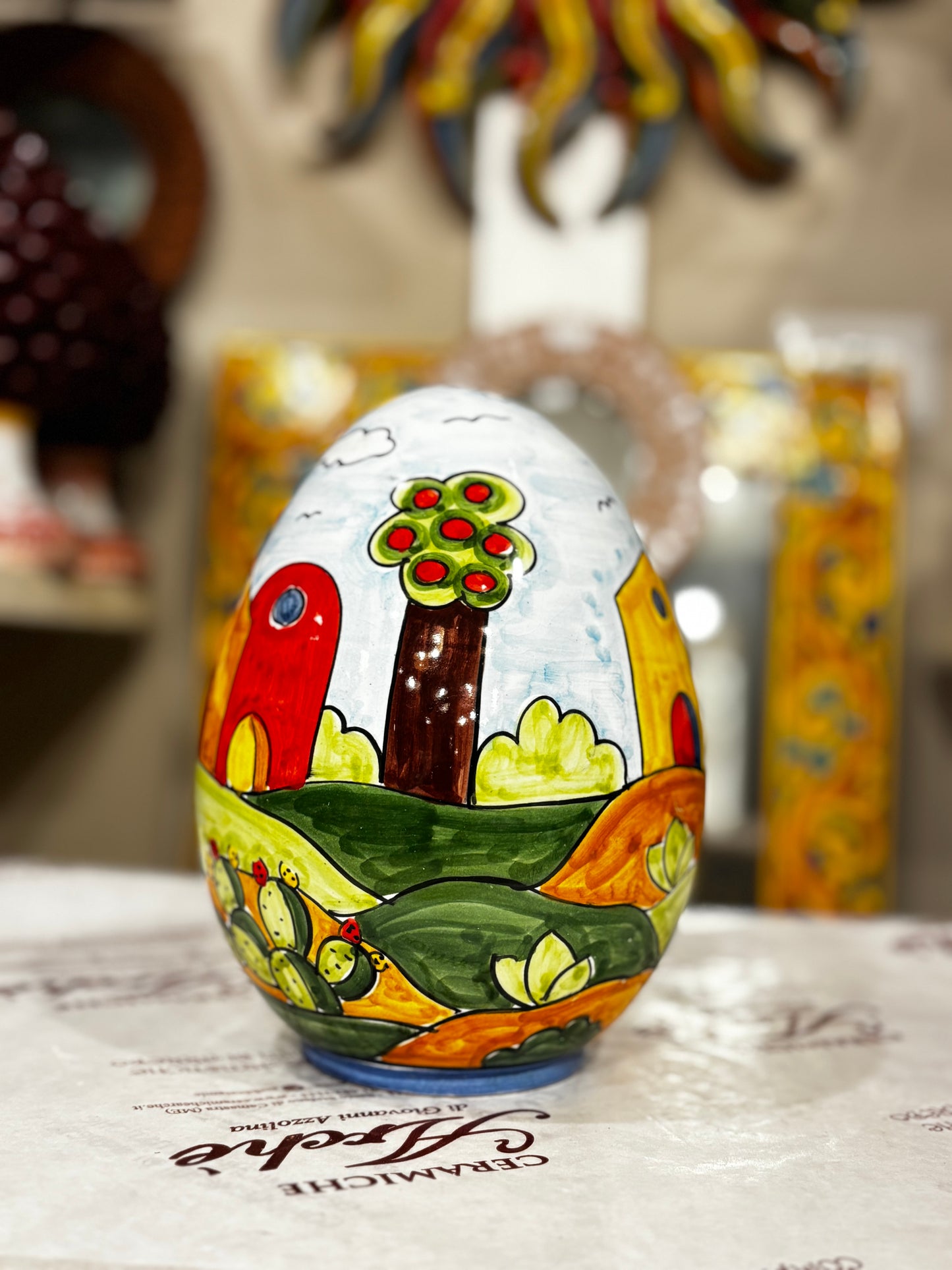 Uovo decorativo- Stile Naïf