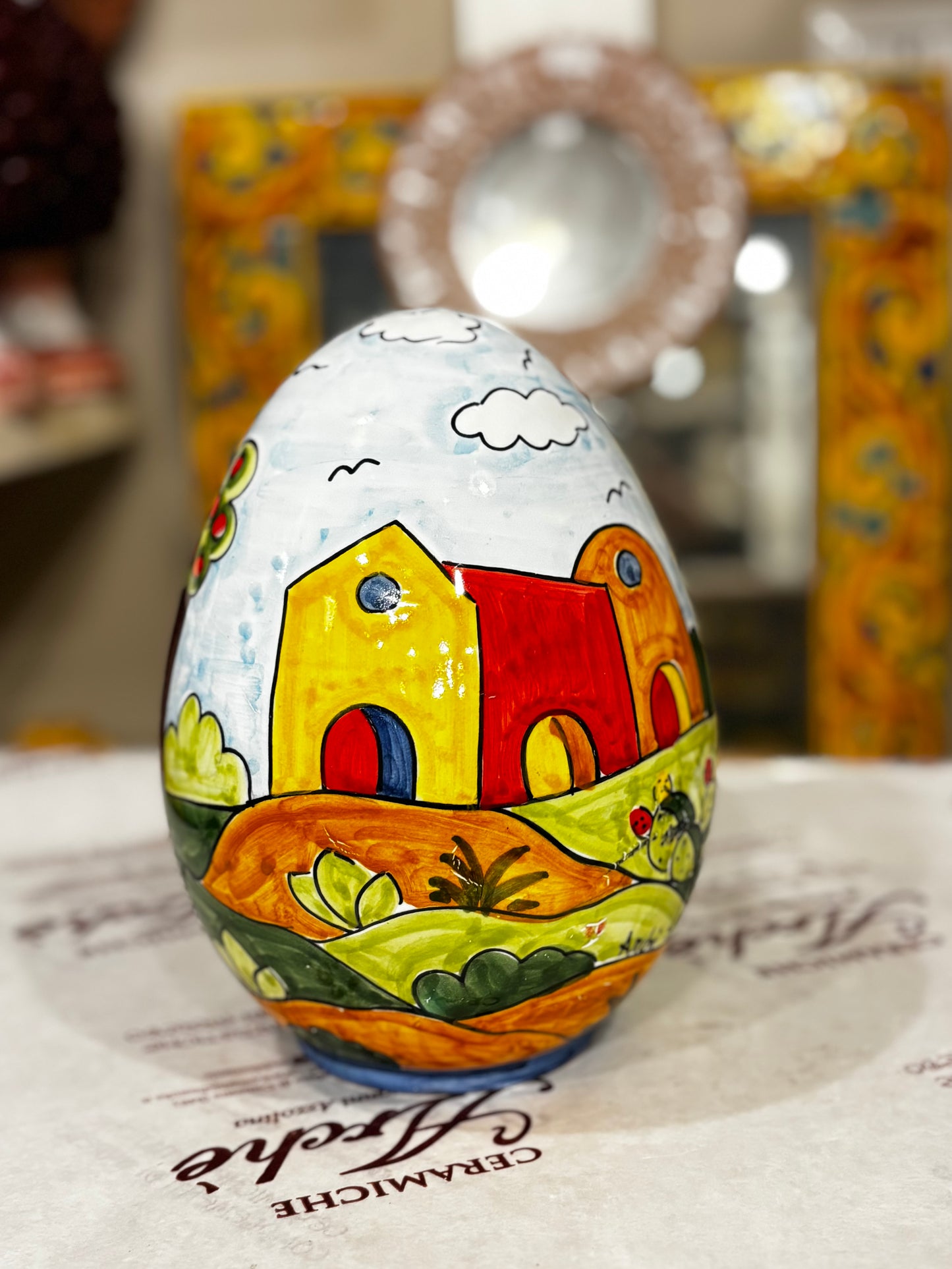 Uovo decorativo- Stile Naïf