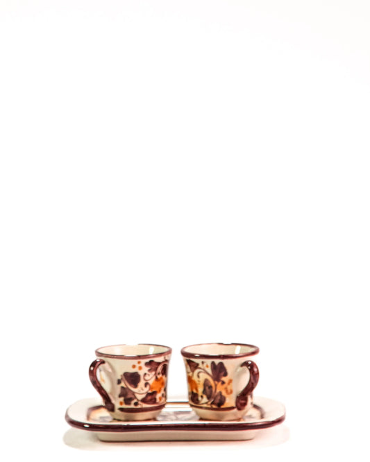 Set tazzine da caffè + vassoio Ceramiche Arché